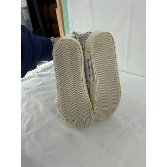 Steve Madden Bondi Women's High Top Sneakers White Rhinestones Size 7 NWT - Picture 7 of 10